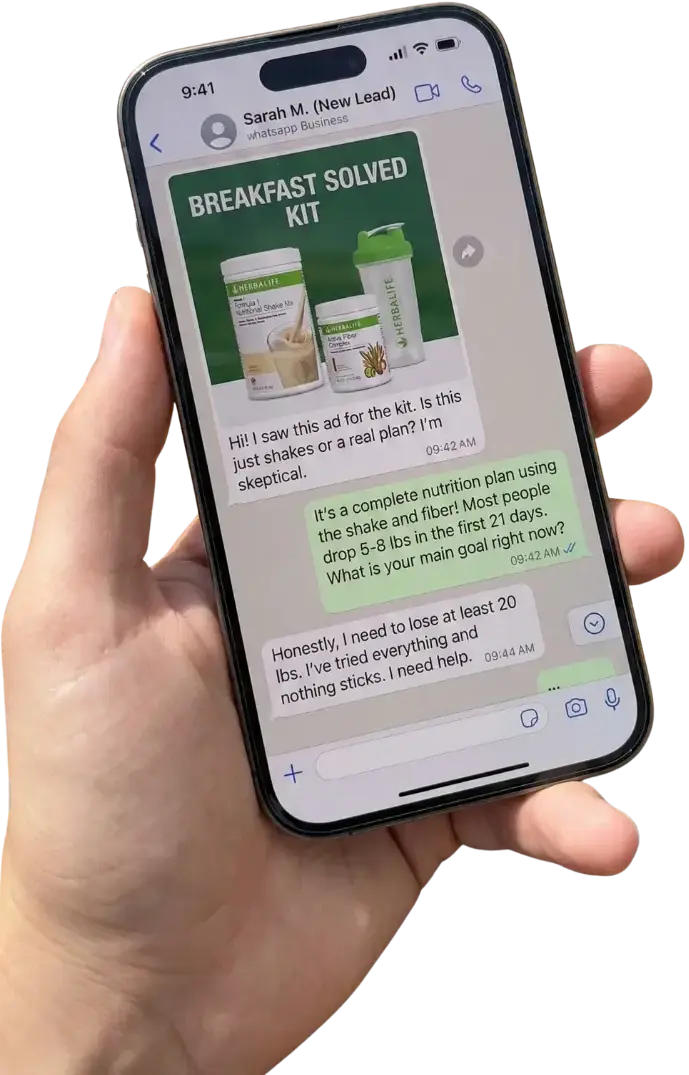 WhatsApp Leads Mockup